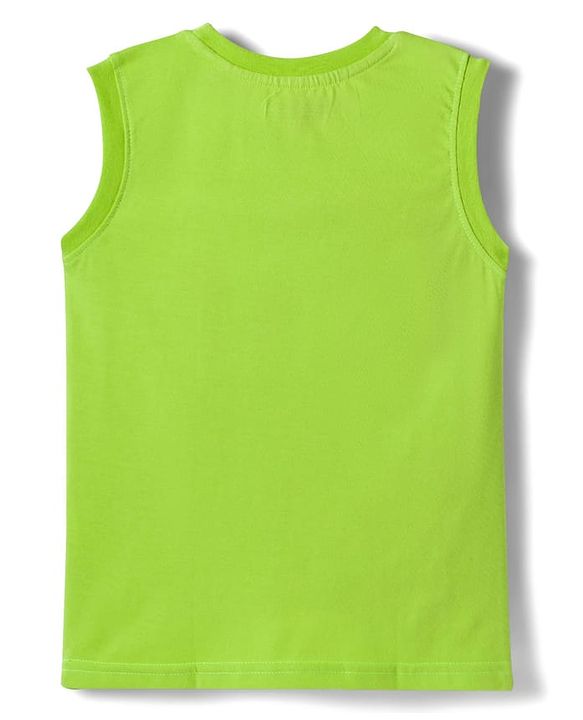 Pine Kids Cotton Knit Sleeveless Tank T-Shirts with Text Print Pack of 5 - Multicolor