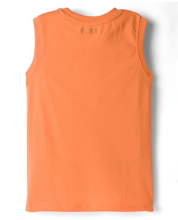 Pine Kids Cotton Knit Sleeveless Tank T-Shirts with Text Print Pack of 5 - Multicolor