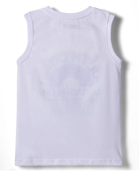 Pine Kids Cotton Knit Sleeveless Tank T-Shirts with Text Print Pack of 5 - Multicolor