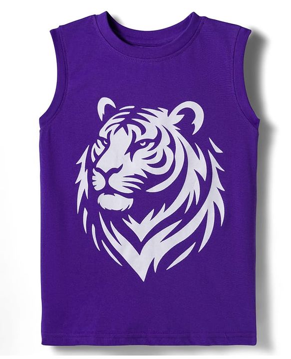 Pine Kids Cotton Knit Sleeveless Tank T-Shirts with Text Print Pack of 5 - Multicolor