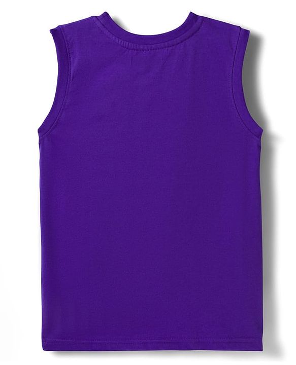 Pine Kids Cotton Knit Sleeveless Tank T-Shirts with Text Print Pack of 5 - Multicolor