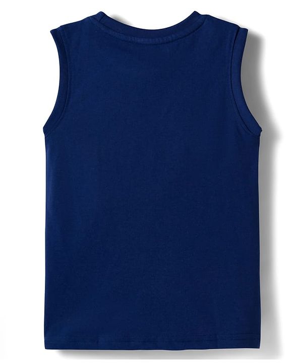 Pine Kids Cotton Knit Sleeveless Tank T-Shirts with Text Print Pack of 5 - Multicolor