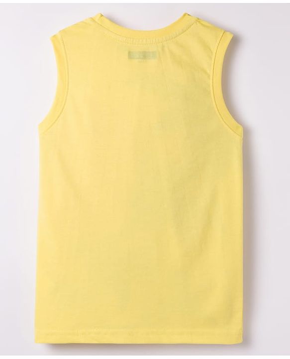 Pine Kids Cotton Knit Sleeveless Tank T-Shirts with Text Print Pack of 5 - Multicolor