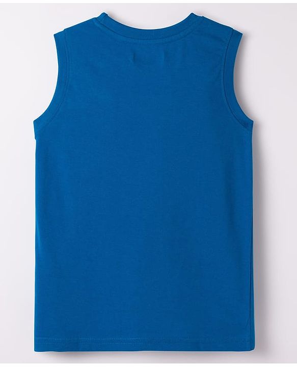 Pine Kids Cotton Knit Sleeveless Tank T-Shirts with Text Print Pack of 5 - Multicolor