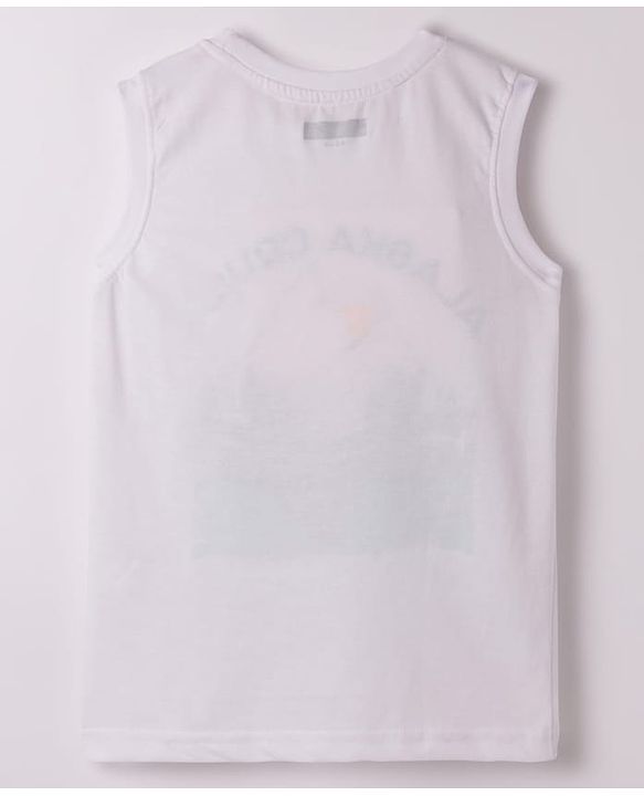 Pine Kids Cotton Knit Sleeveless Tank T-Shirts with Text Print Pack of 5 - Multicolor