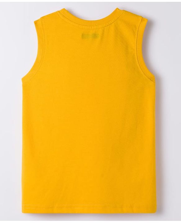 Pine Kids Cotton Knit Sleeveless Tank T-Shirts with Text Print Pack of 5 - Multicolor