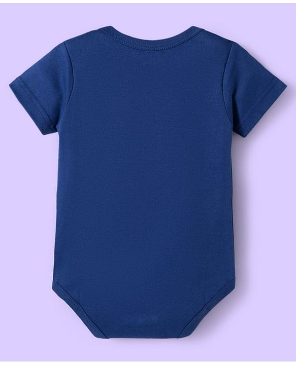 Babyhug 100% Cotton Onesies With Animal Print Pack Of 3 - Red Navy Blue & Cream