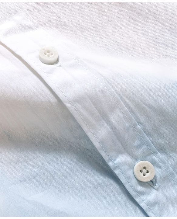 Pine Kids Cotton Woven Full Sleeves Solid Colour Shirt - Blue & White