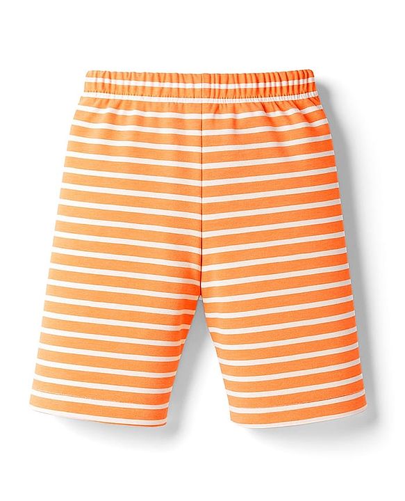 Babyhug Disney Single Jersey Knit Half Sleeves Shorts Night Suit With Tigger Graphics - Orange