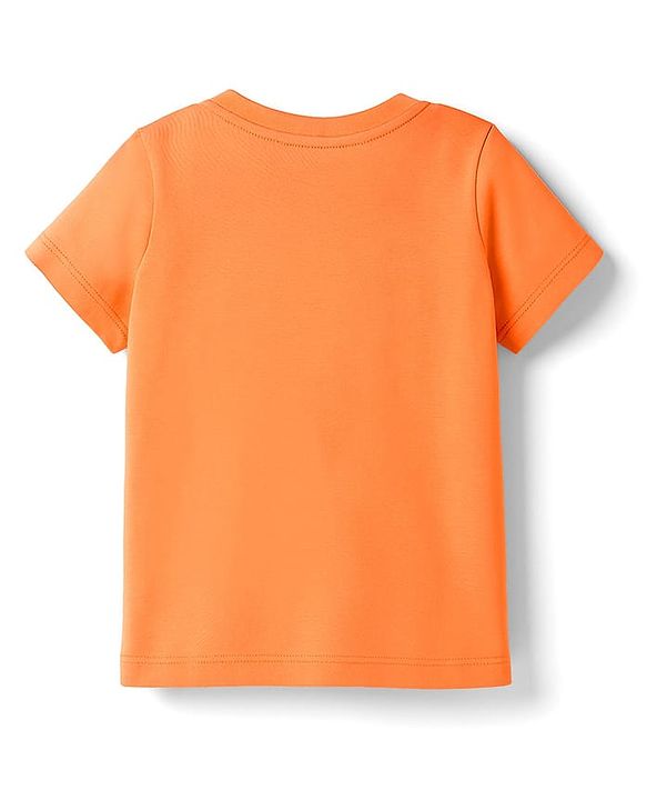 Babyhug Disney Single Jersey Knit Half Sleeves Shorts Night Suit With Tigger Graphics - Orange
