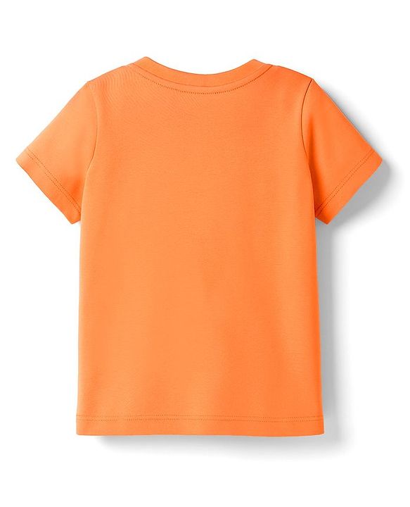Babyhug Disney Single Jersey Knit Half Sleeves Shorts Night Suit With Tigger Graphics - Orange