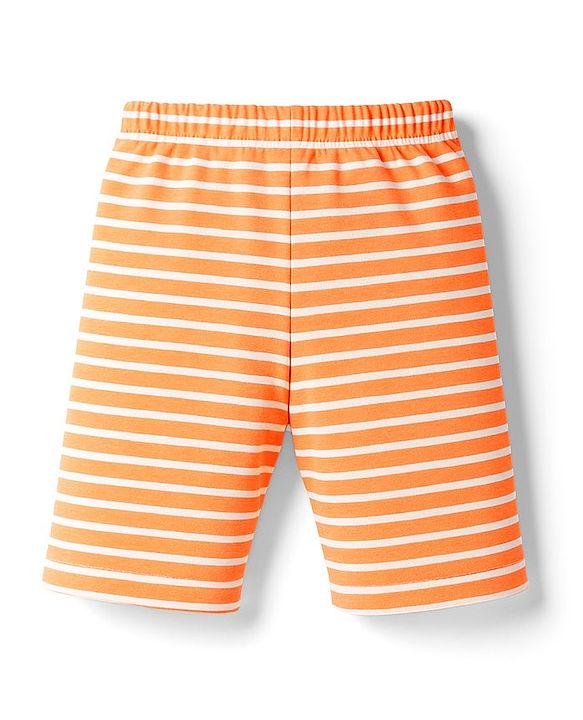 Babyhug Disney Single Jersey Knit Half Sleeves Shorts Night Suit With Tigger Graphics - Orange