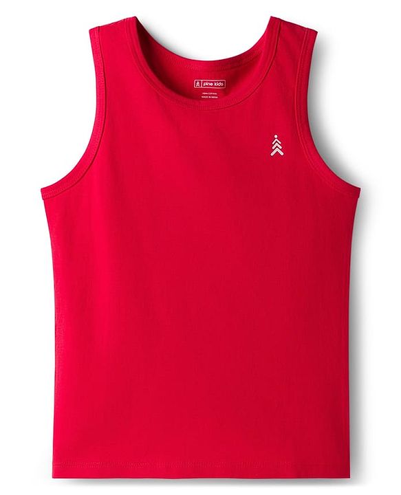 Pine Kids Cotton Knit Sleeveless Striped & Boat Printed Vests Pack of 3 - ( Colour May Vary)
