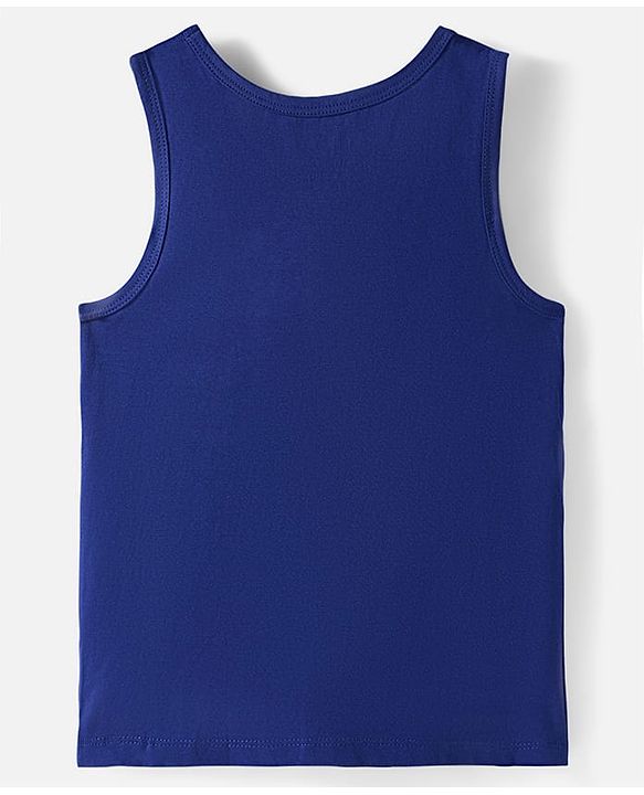 Pine Kids Cotton Knit Sleeveless Vests with Fighter Jet Print & Stripes Pack of 3 (Color & Design May Vary)