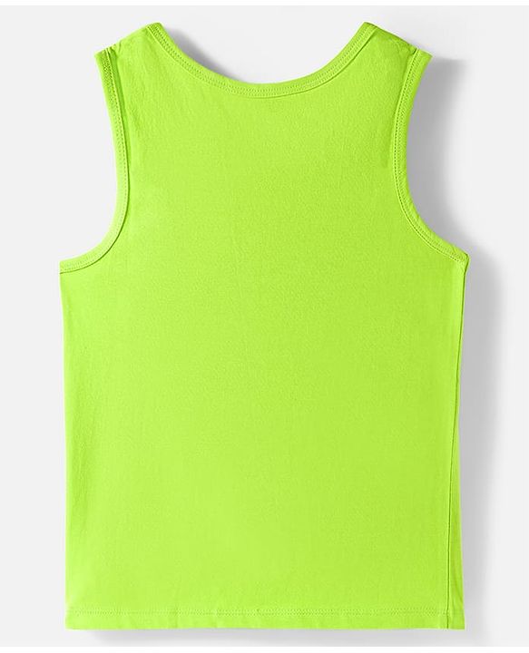 Pine Kids Cotton Knit Sleeveless Vests with Fighter Jet Print & Stripes Pack of 3 (Color & Design May Vary)