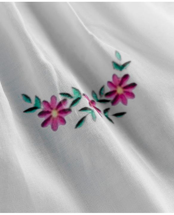 Babyhug Poplin Woven Back Tie Knot Jhablas With Floral Print Pack Of 3 - White
