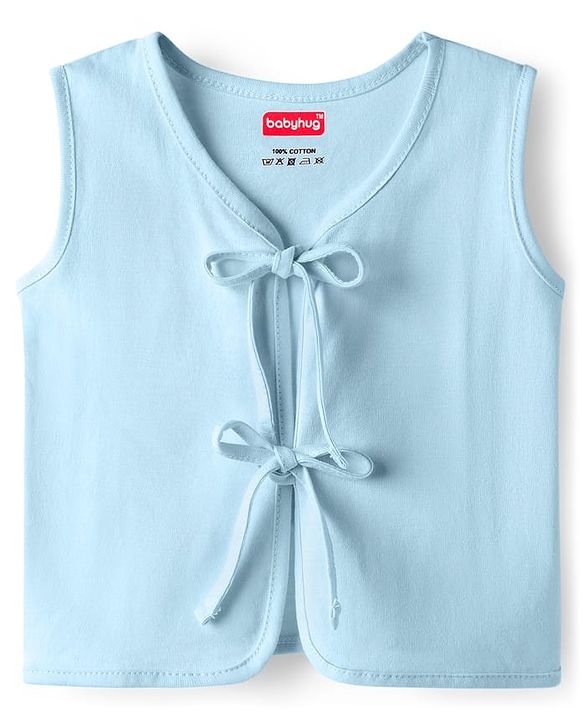 Babyhug Interlock Knit Sleeveless Solid Colour Jhablas Pack Of 5 - Multicolour