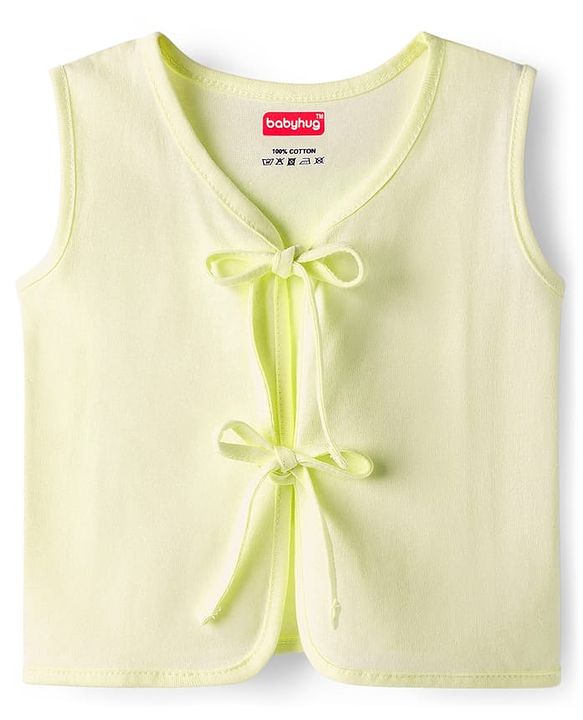 Babyhug Interlock Knit Sleeveless Solid Colour Jhablas Pack Of 5 - Multicolour