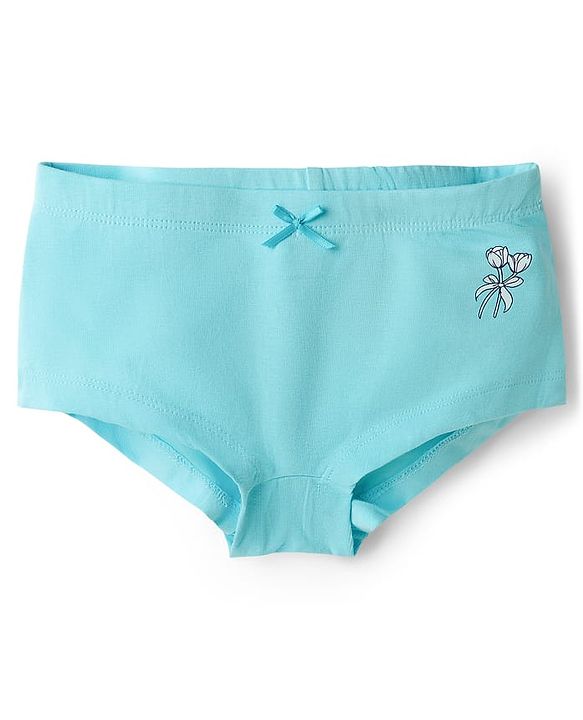 Pine Kids Cotton Elastane Knit Hipster with Bow Print Pack of 3 - ( Colour May Vary)