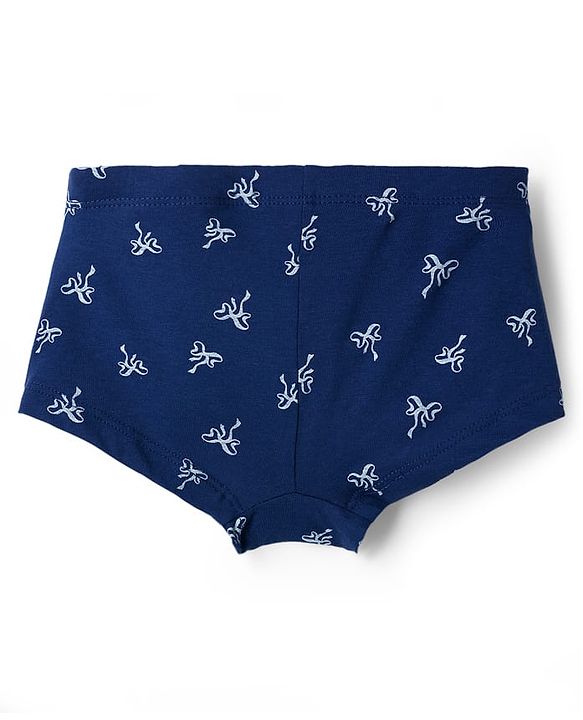 Pine Kids Cotton Elastane Knit Hipster with Bow Print Pack of 3 - ( Colour May Vary)
