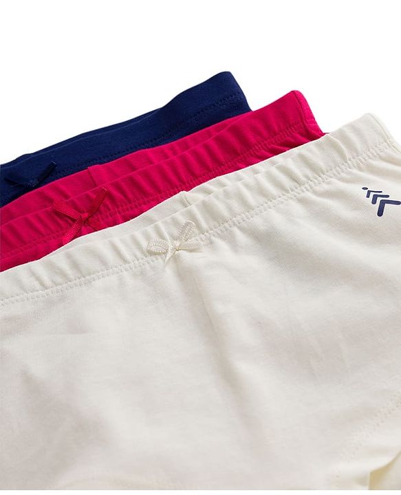 Pine Kids Cotton Elastane Knit Solid Colour Panties (Colour May Vary)