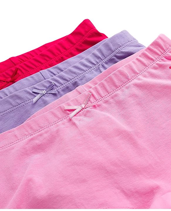 Pine Kids Cotton Elastane Knit Solid Colour Hispter Pack Of 3 (Colour May Vary)