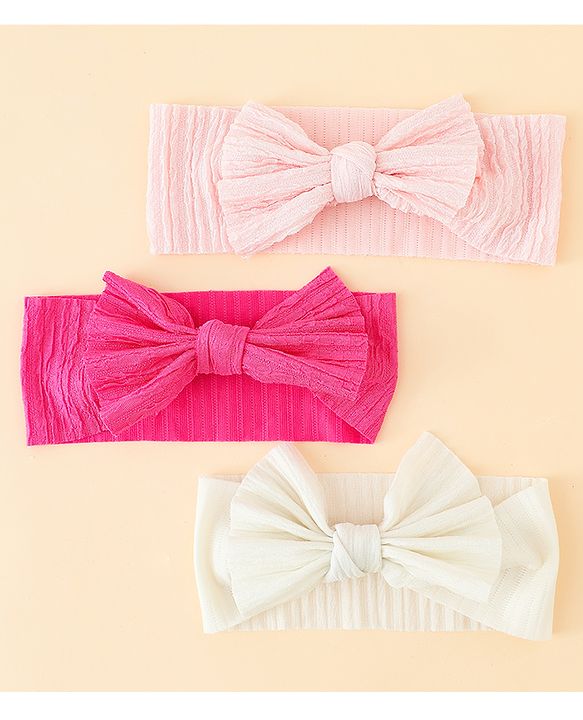 Babyhug Free Size Bow Design Headband Pack of 6 - Multicolor
