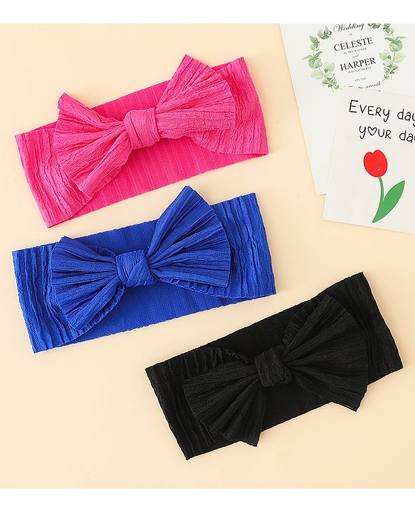 Babyhug Free Size Bow Design Headband Pack of 6 - Multicolor