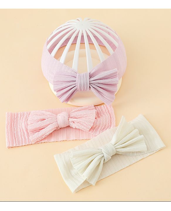 Babyhug Free Size Bow Design Headband Pack of 6 - Multicolor