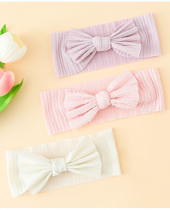 Babyhug Free Size Bow Design Headband Pack of 6 - Multicolor