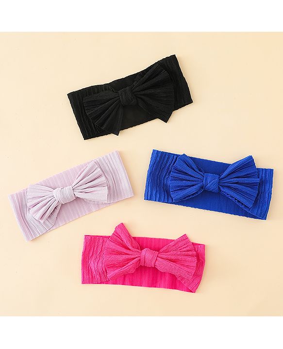 Babyhug Free Size Bow Design Headband Pack of 6 - Multicolor