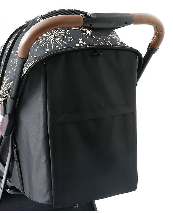 Babyhug Auto-fold Baby Stroller with Concealed Linked Brake - Black| One-Hand Compact Fold|  5-Point Harness| Shock Absorbing Wheels| Travel-Friendly| 0-3 Years Boys & Girls| Reclining Seat| PU Handle