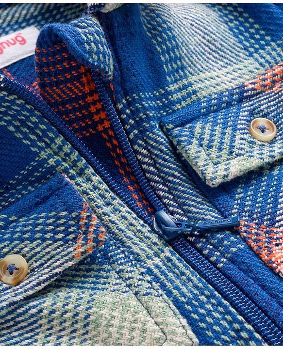 Babyhug Cotton Woven Full Sleeves Checks Shirt - Blue