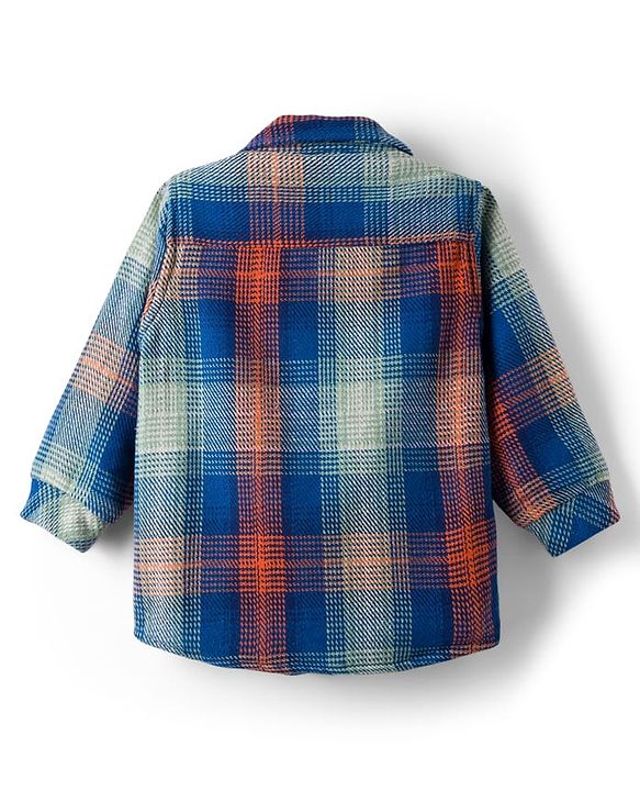 Babyhug Cotton Woven Full Sleeves Checks Shirt - Blue