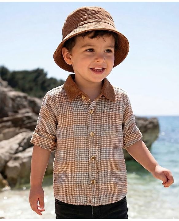 Babyhug Cotton Woven Full Sleeves Checkered Shirt - Multicolour