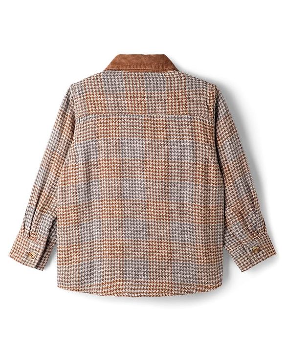 Babyhug Cotton Woven Full Sleeves Checkered Shirt - Multicolour