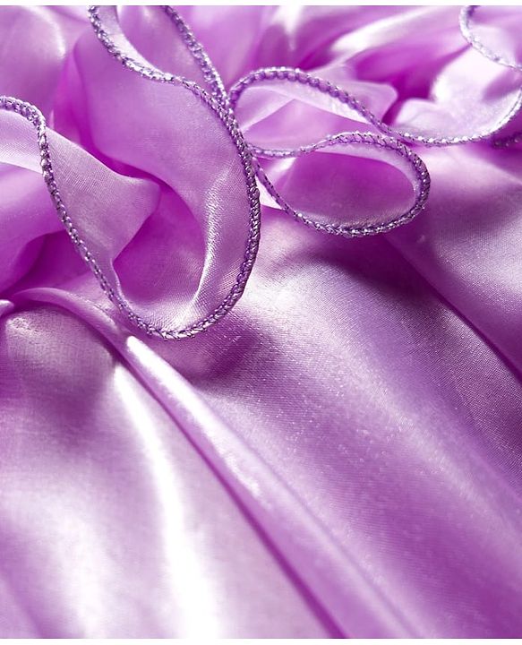 Babyhug Woven Sleeveless Party Dress with Floral Applique - Lavender