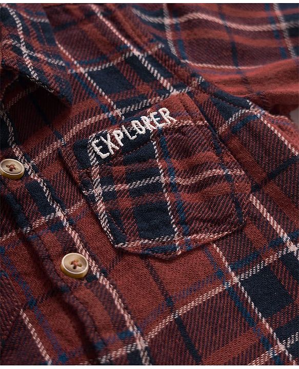 Babyhug Cotton Woven Full Sleeves Checks Shirt - Brown