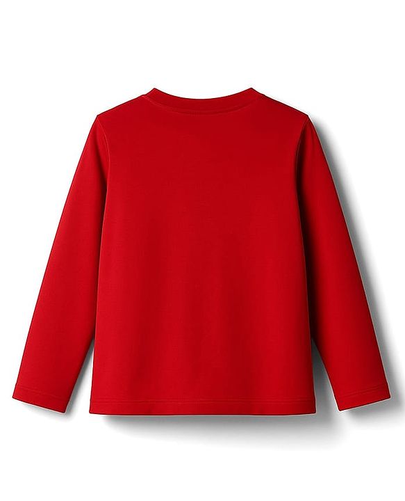 Babyhug Disney Single Jersey Knit Full Sleeves Night Suit With Marie Graphics - Red