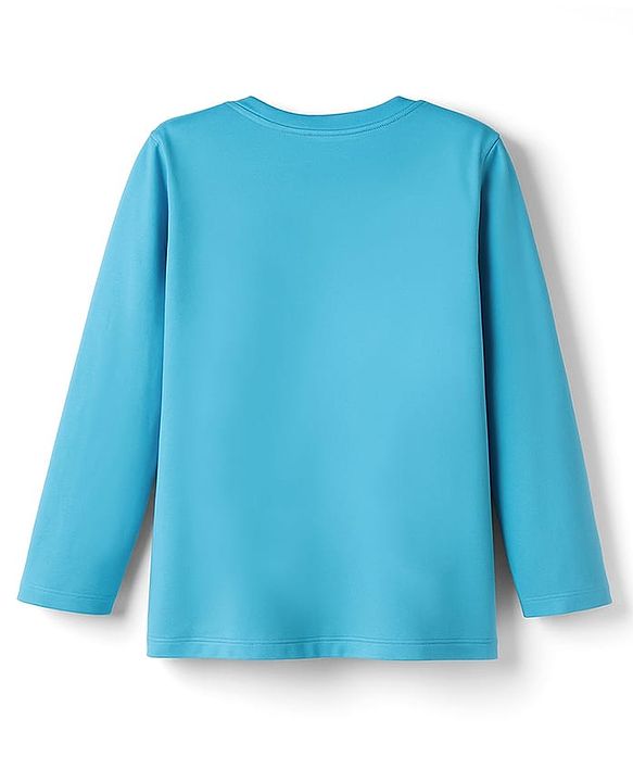 Babyhug Marvel Single Jersey Knit Full Sleeves Night Suit with Spider-Man Graphics - Light & Teal Blue