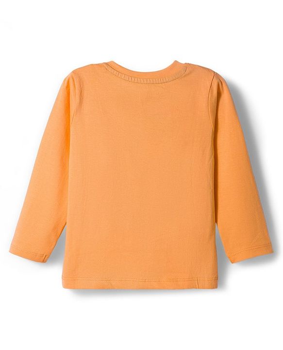 Babyhug Disney Single Jersey Knit Full Sleeves Night Suit With Winnie The Pooh Graphics - Orange