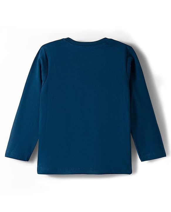 Babyhug Disney Single Jersey Knit Full Sleeves Night Suite with Mickey Mouse Graphic - Navy Blue