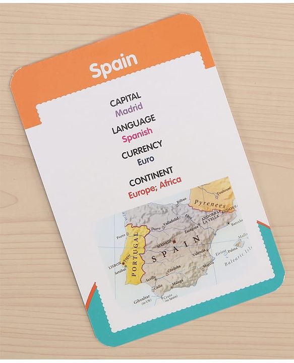 Babyhug Premium Double Sided Country Flags & Monuments Flash Cards 118 Cards English Early Geography Learning| General Knowledge Builder| BIS Certified Educational Gifting Easy to Understand & Play