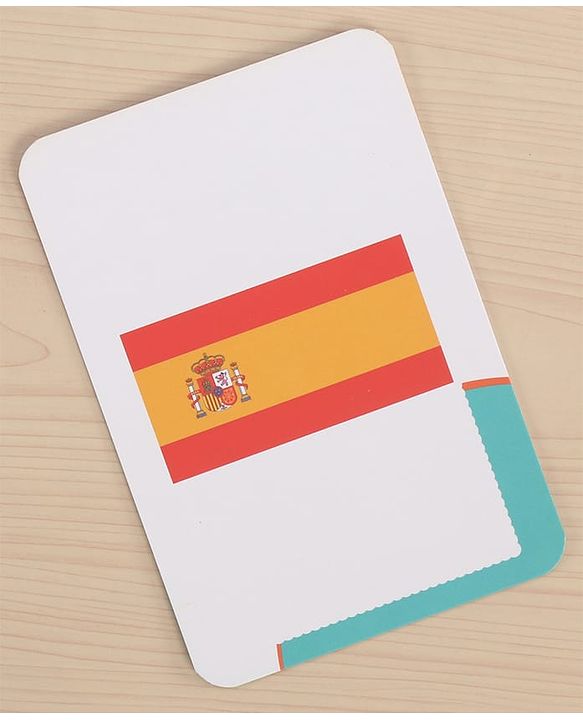 Babyhug Premium Double Sided Country Flags & Monuments Flash Cards 118 Cards English Early Geography Learning| General Knowledge Builder| BIS Certified Educational Gifting Easy to Understand & Play