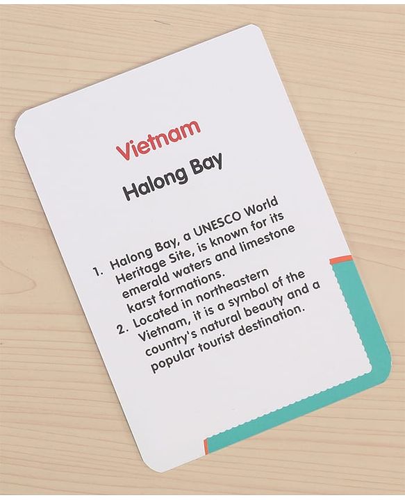 Babyhug Premium Double Sided Country Flags & Monuments Flash Cards 118 Cards English Early Geography Learning| General Knowledge Builder| BIS Certified Educational Gifting Easy to Understand & Play