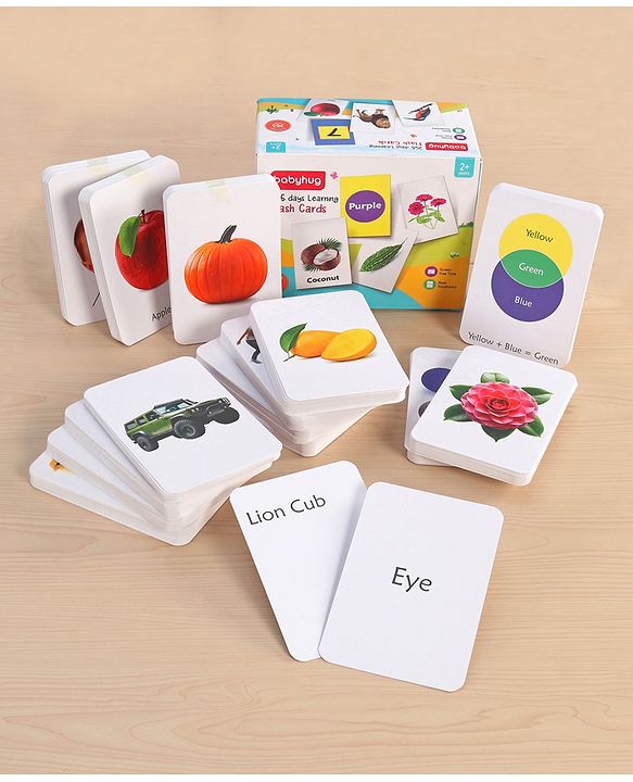 Babyhug Early Learning and Educational Double Sided Flash Cards New Learning for Every Day of the Year Develops Vocabulary & Recognition Skills Inhances Memory & Cognitive Skills - 365 Cards
