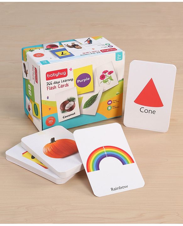 Babyhug Early Learning and Educational Double Sided Flash Cards New Learning for Every Day of the Year Develops Vocabulary & Recognition Skills Inhances Memory & Cognitive Skills - 365 Cards