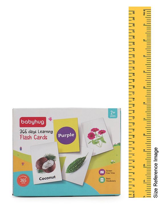 Babyhug Early Learning and Educational Double Sided Flash Cards New Learning for Every Day of the Year Develops Vocabulary & Recognition Skills Inhances Memory & Cognitive Skills - 365 Cards