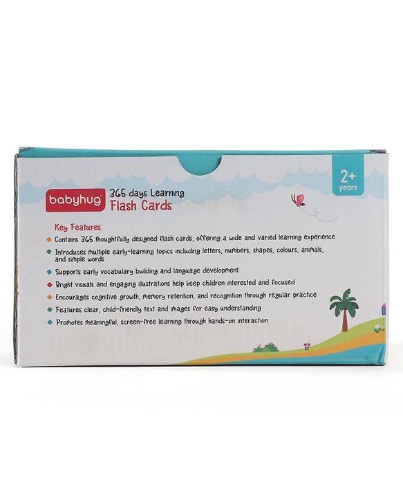 Babyhug Early Learning and Educational Double Sided Flash Cards New Learning for Every Day of the Year Develops Vocabulary & Recognition Skills Inhances Memory & Cognitive Skills - 365 Cards