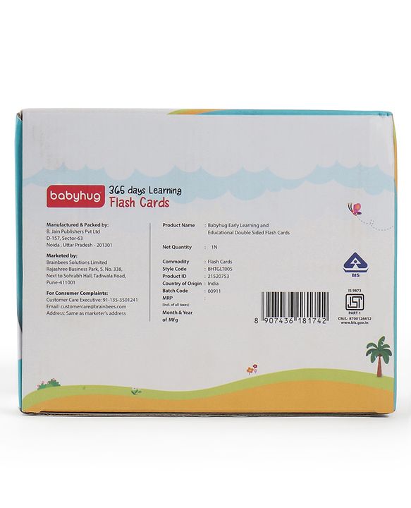 Babyhug Early Learning and Educational Double Sided Flash Cards New Learning for Every Day of the Year Develops Vocabulary & Recognition Skills Inhances Memory & Cognitive Skills - 365 Cards